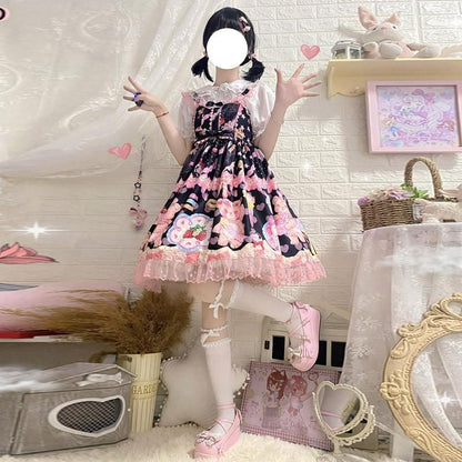 Teddy Bear Bakery Lolita Dress - baked, baked goods, bakery, cupcakes, dress