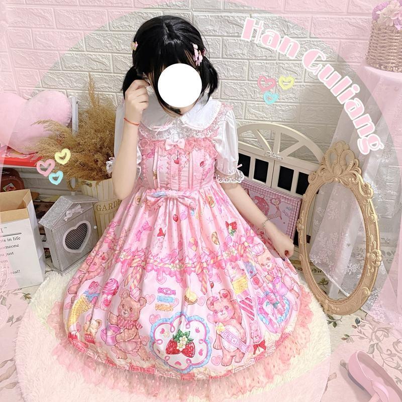 Teddy Bear Bakery Lolita Dress - baked, baked goods, bakery, cupcakes, dress