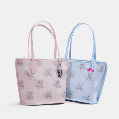 Sac en cuir avec ours kawaii