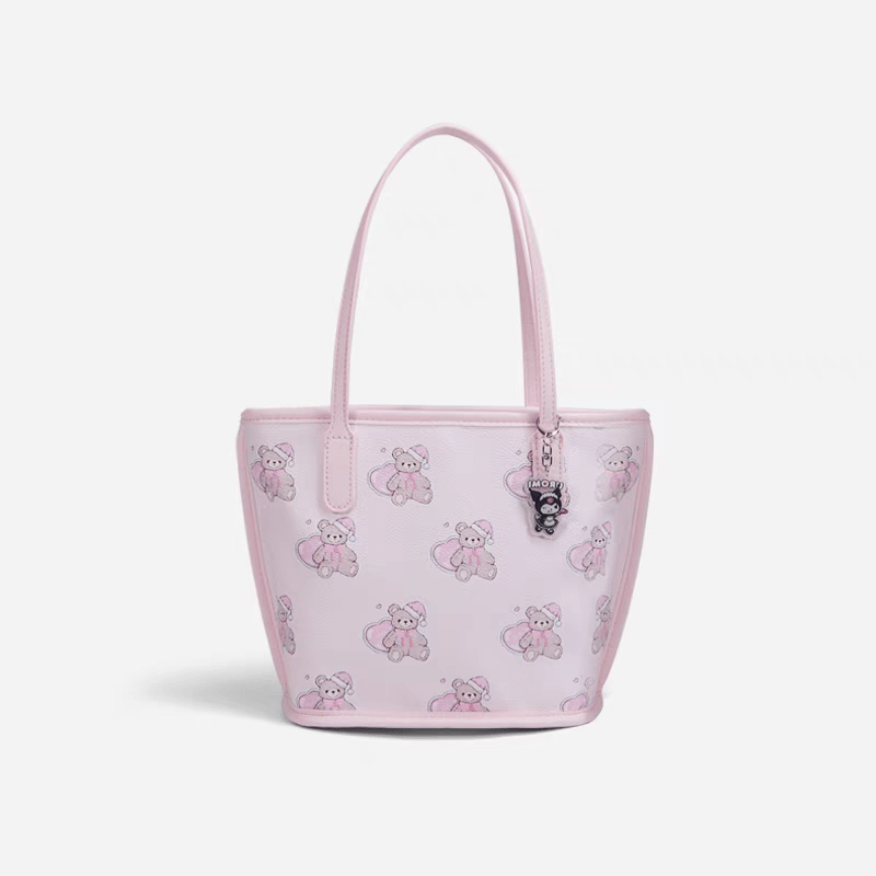 Sac en cuir avec ours kawaii