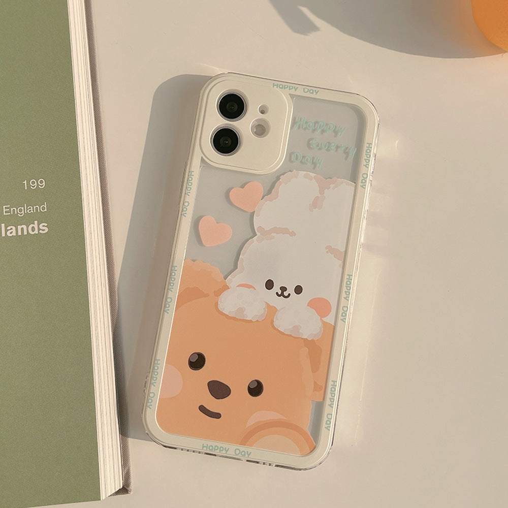 Teddy & Bunny Friends iPhone Case - apple iphone, apple iphones, gaming, iphone, iphone 13 Kawaii Babe