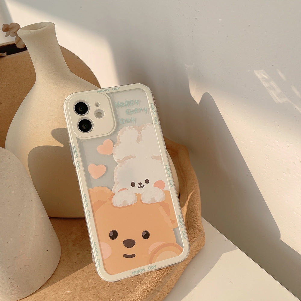 Teddy & Bunny Friends iPhone Case - apple iphone, apple iphones, gaming, iphone, iphone 13 Kawaii Babe