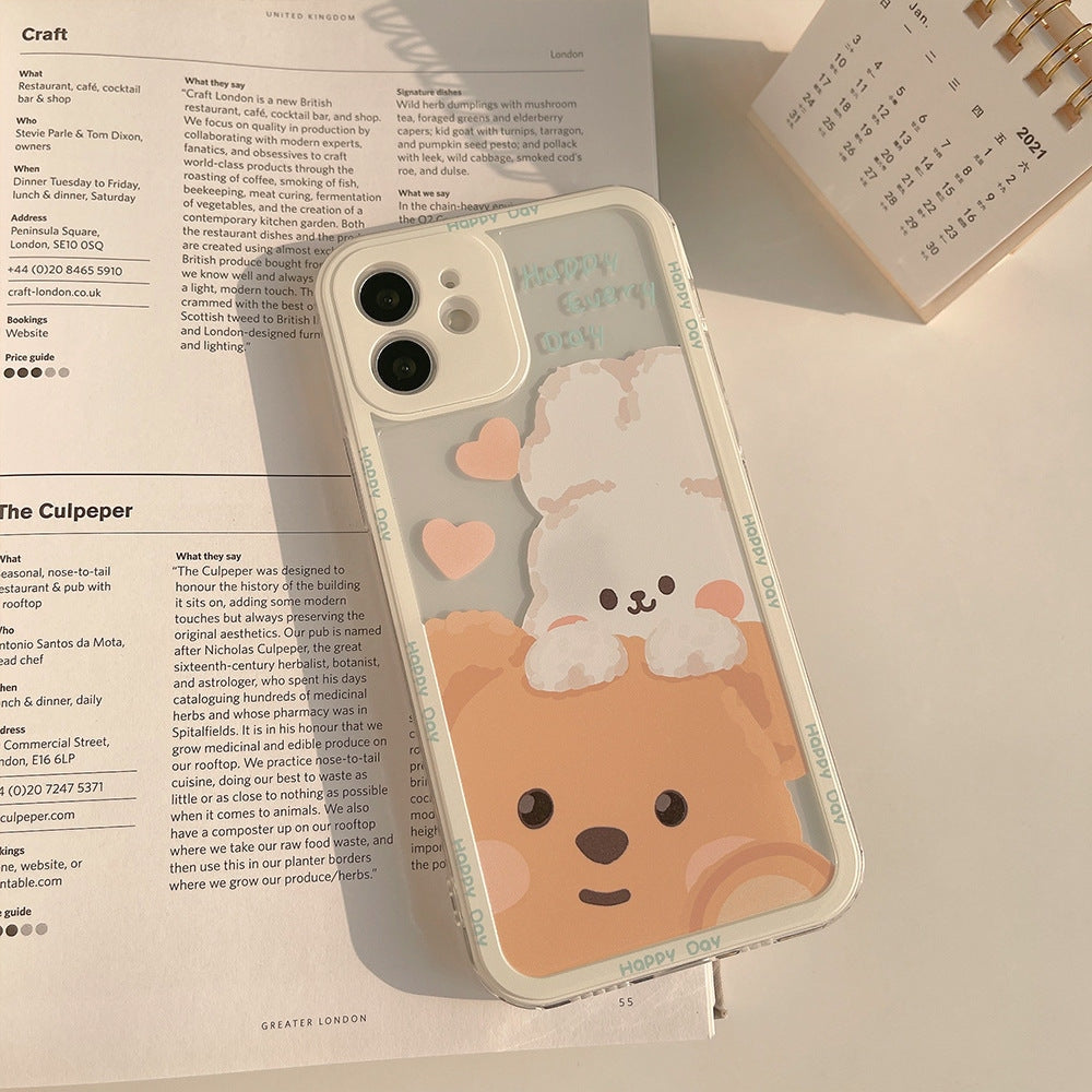 Teddy & Bunny Friends iPhone Case - apple iphone, apple iphones, gaming, iphone, iphone 13 Kawaii Babe