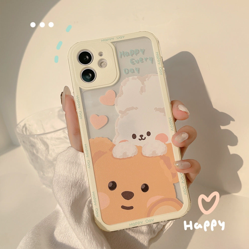 Teddy & Bunny Friends iPhone Case - apple iphone, apple iphones, gaming, iphone, iphone 13 Kawaii Babe