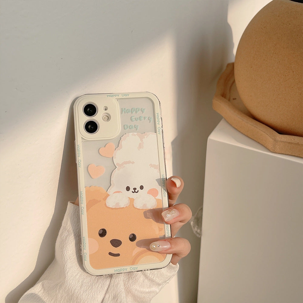 Teddy & Bunny Friends iPhone Case - apple iphone, apple iphones, gaming, iphone, iphone 13 Kawaii Babe