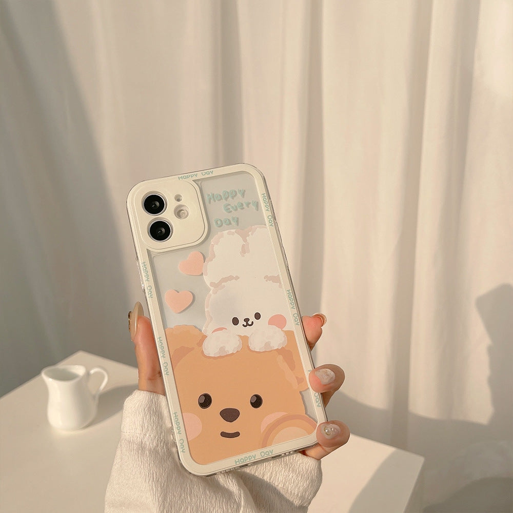 Teddy & Bunny Friends iPhone Case - apple iphone, apple iphones, gaming, iphone, iphone 13 Kawaii Babe