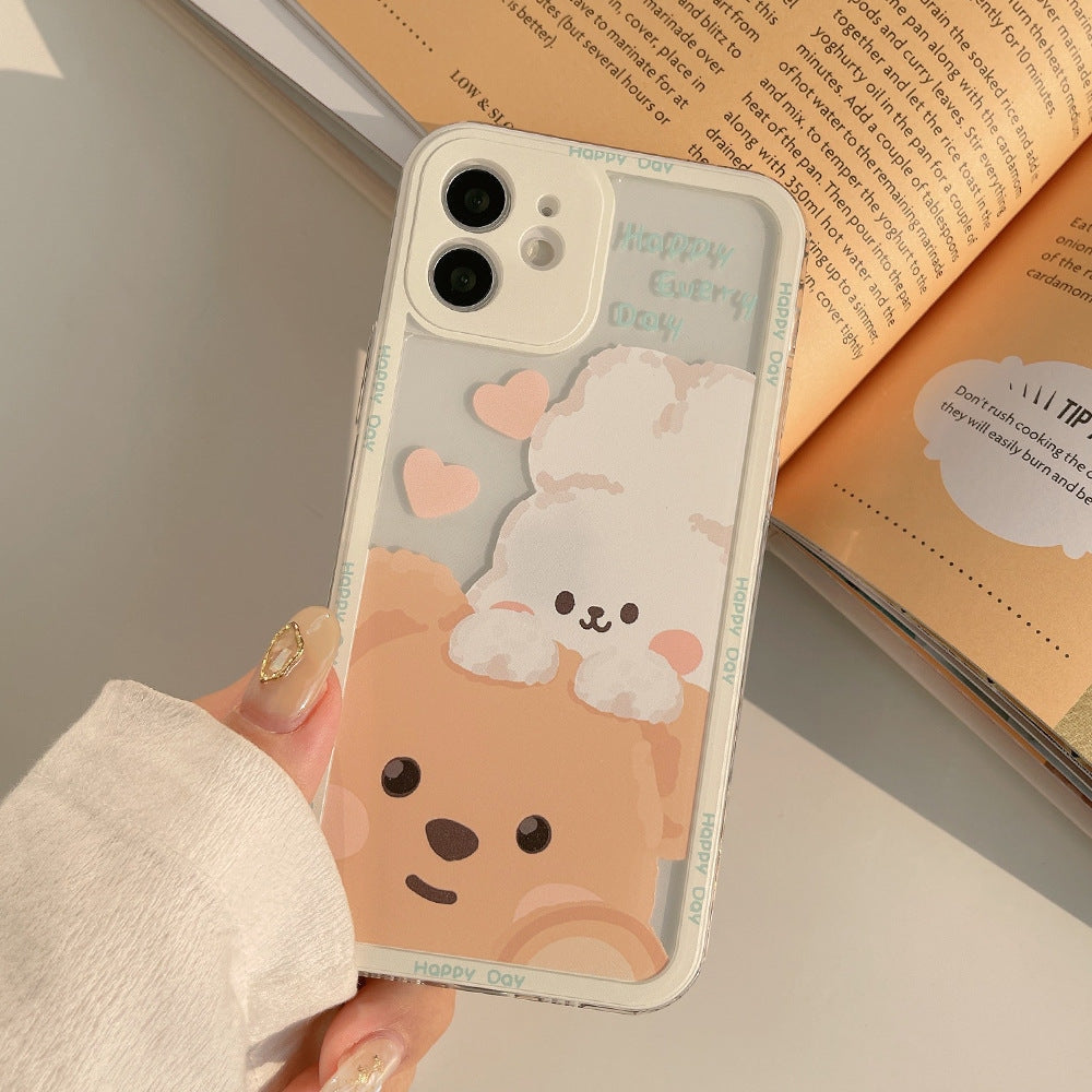 Teddy & Bunny Friends iPhone Case - apple iphone, apple iphones, gaming, iphone, iphone 13 Kawaii Babe