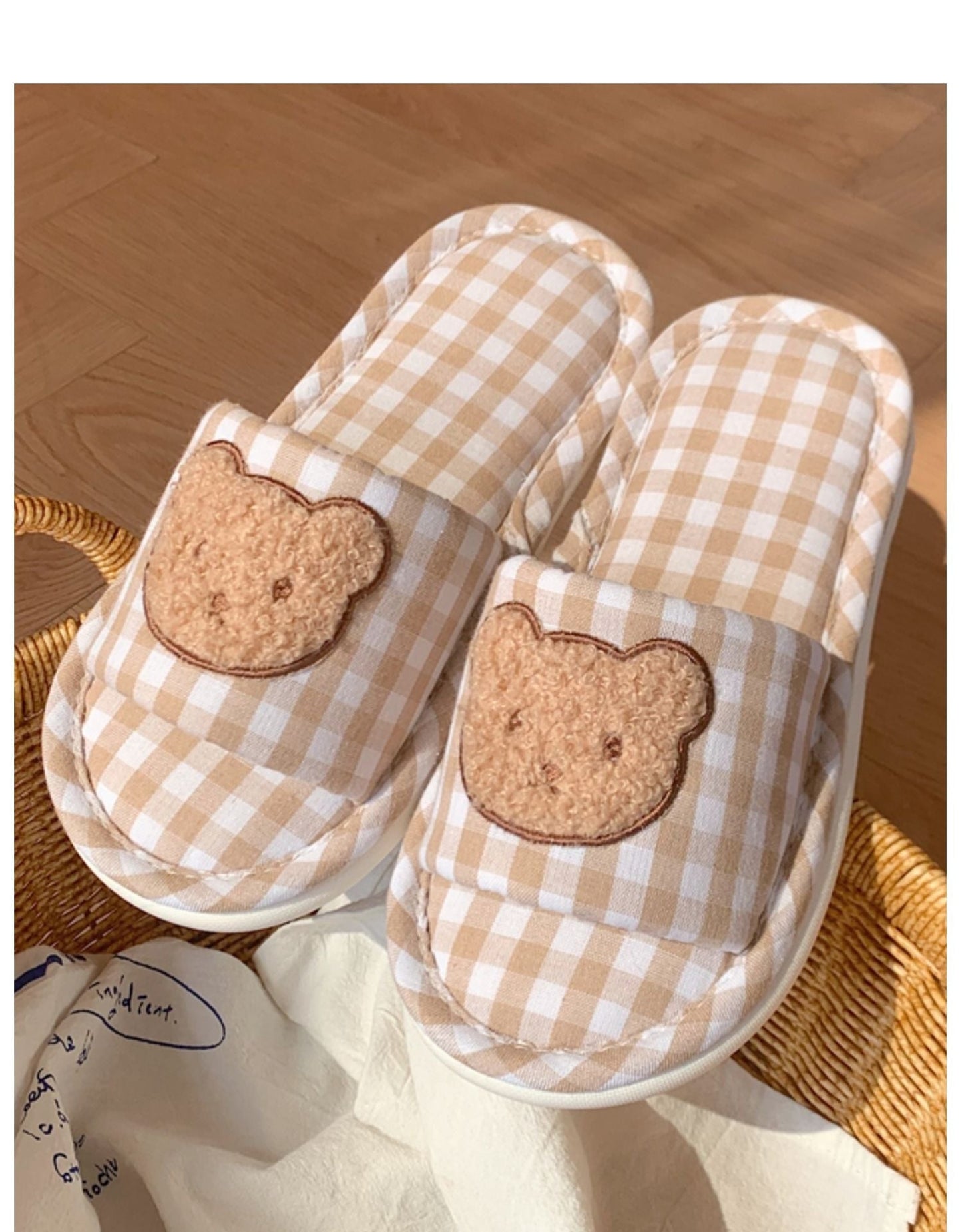 Teddy Indoor Slippers - bear, kawaii shoes, slipper, slippers, teddy Kawaii Babe