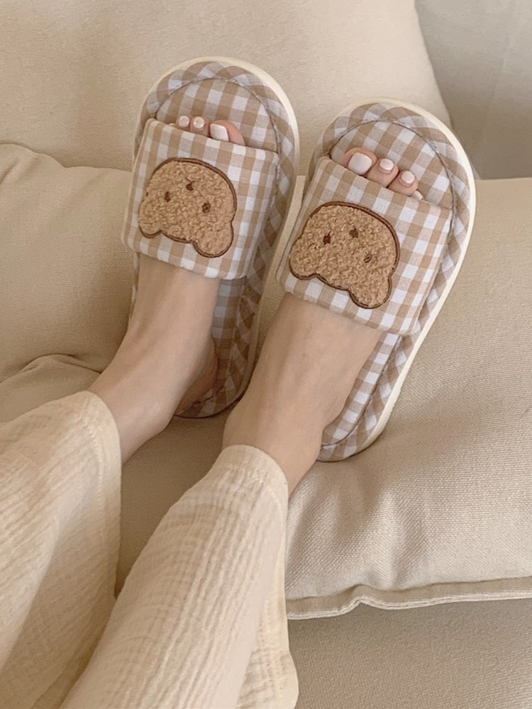 Teddy Indoor Slippers - bear, kawaii shoes, slipper, slippers, teddy Kawaii Babe