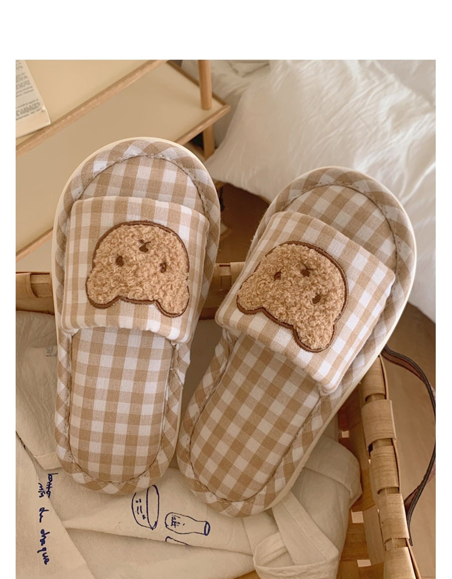 Teddy Indoor Slippers - bear, kawaii shoes, slipper, slippers, teddy Kawaii Babe