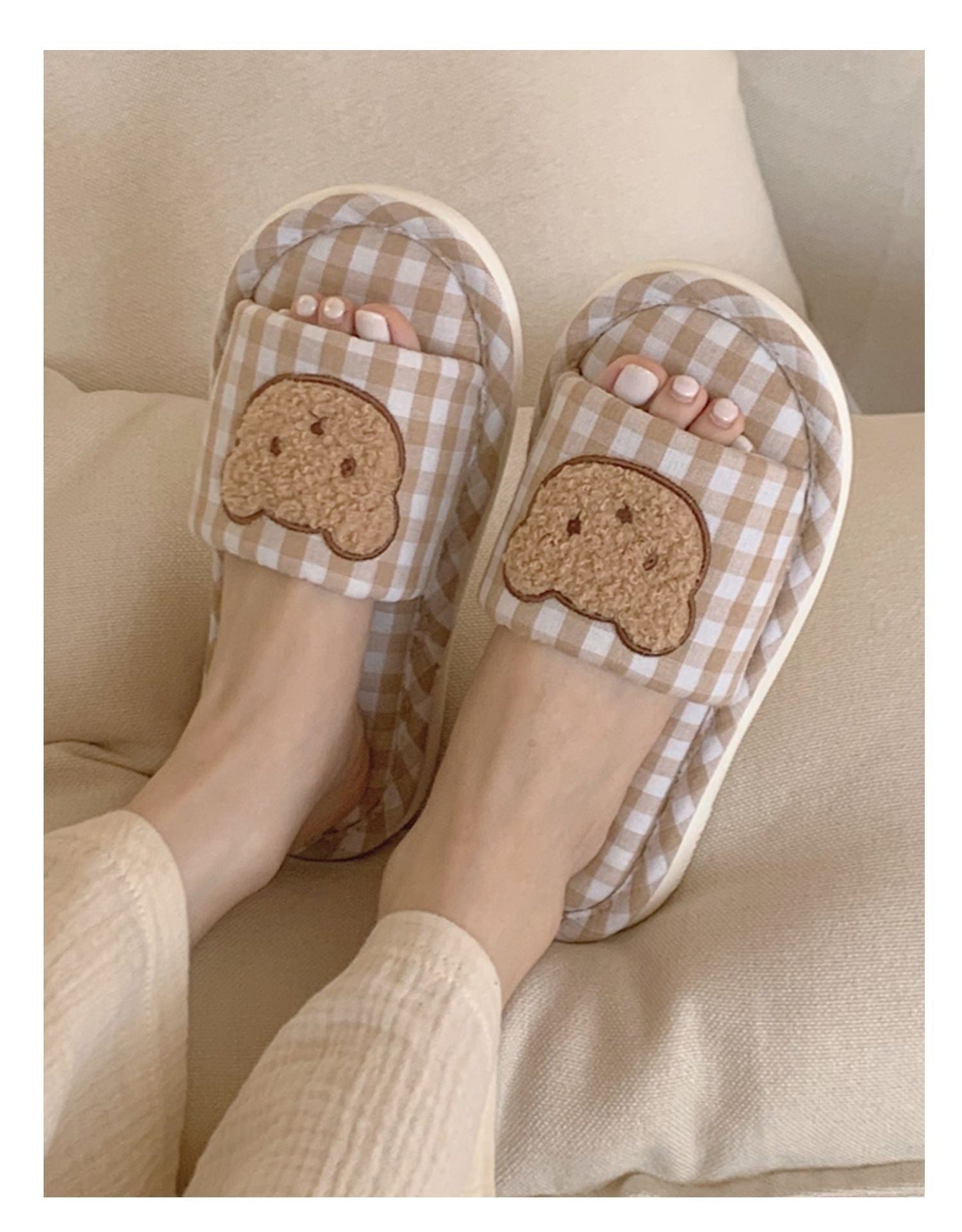 Teddy Indoor Slippers - bear, kawaii shoes, slipper, slippers, teddy Kawaii Babe