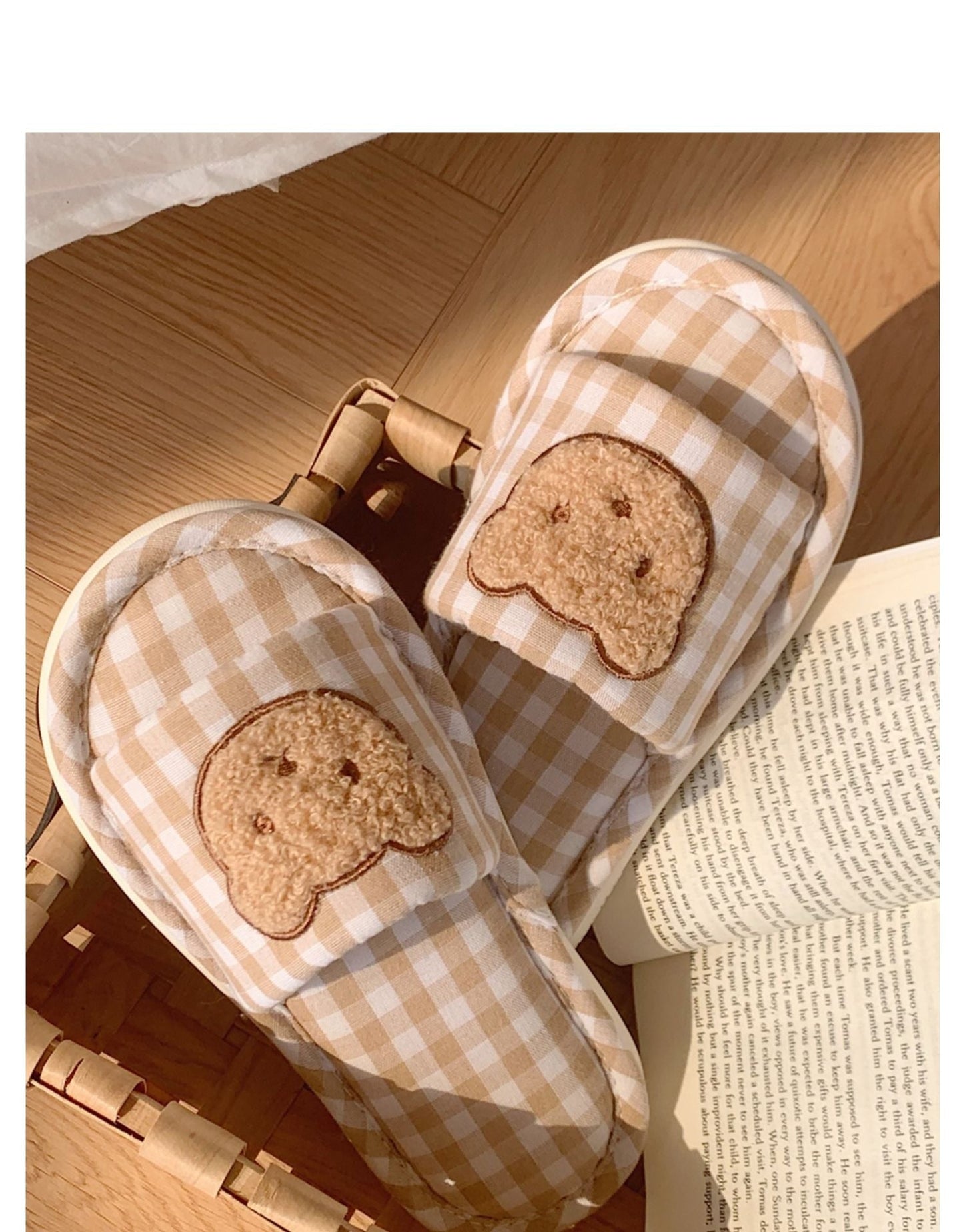 Teddy Indoor Slippers - bear, kawaii shoes, slipper, slippers, teddy Kawaii Babe