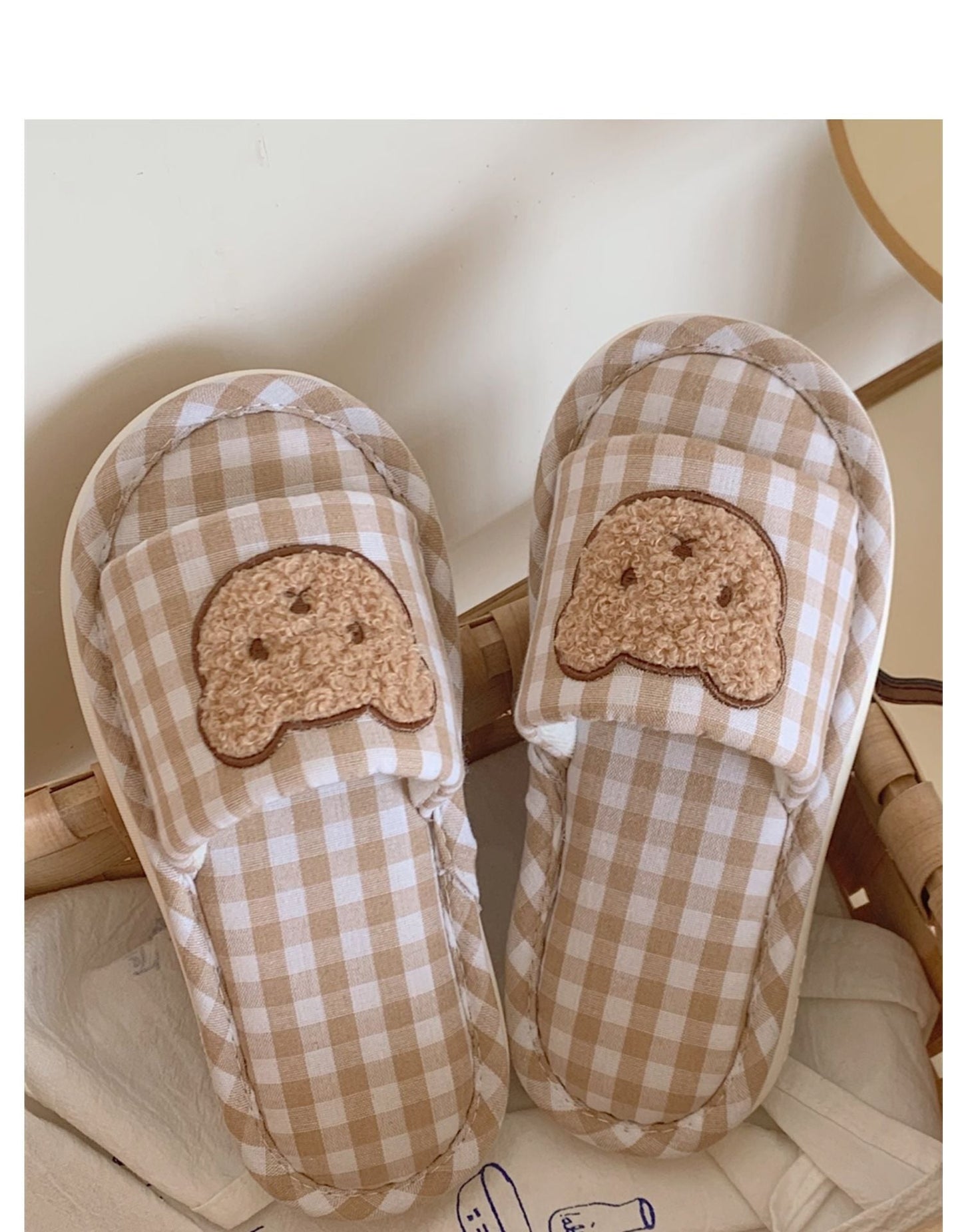 Teddy Indoor Slippers - bear, kawaii shoes, slipper, slippers, teddy Kawaii Babe