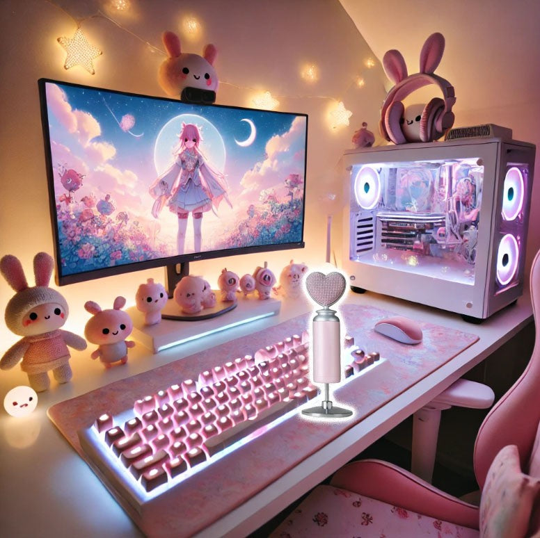 Valentine Pink Microphone Streaming