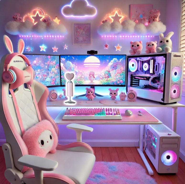 Valentine Pink Microphone Streaming