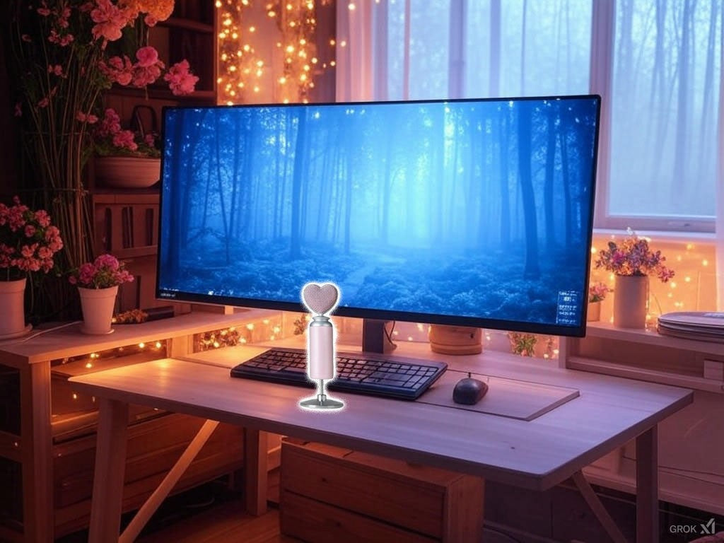 Valentine Pink Microphone Streaming