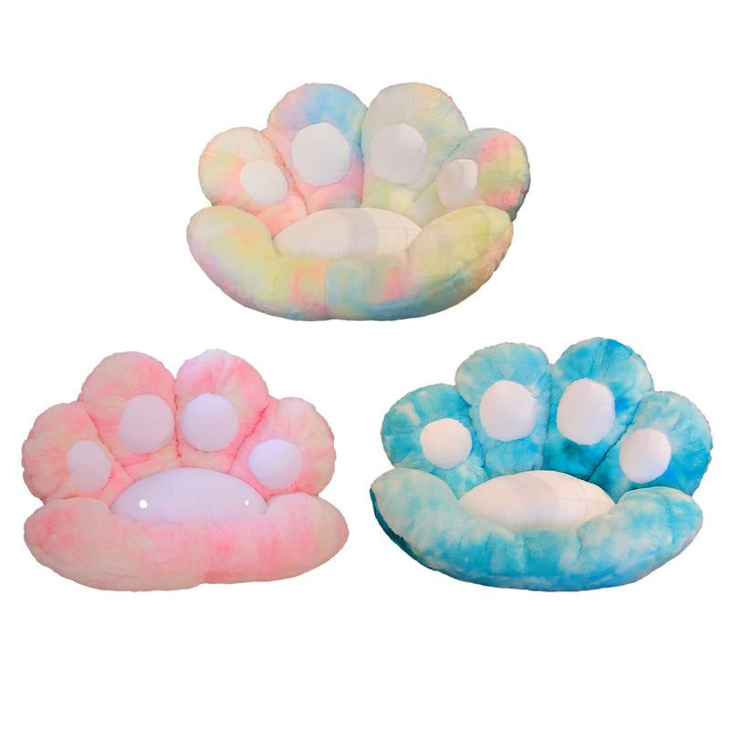 Tie-dye paw gamer chair cushion - cushions - gamer - gamers - pillow - pillows
