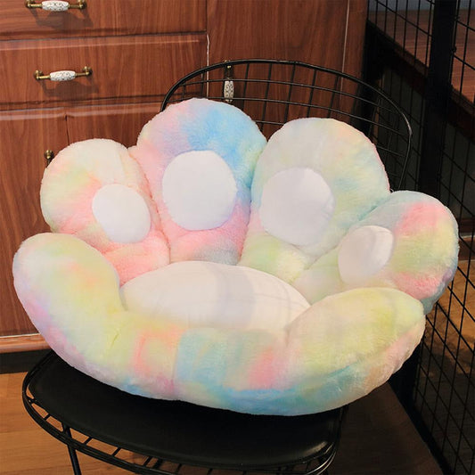 Tie-dye paw gamer chair cushion - cushions - gamer - gamers - pillow - pillows
