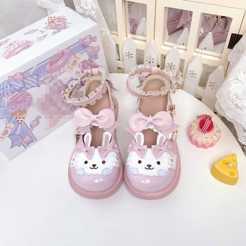 Tiny Bun Lolita Mary Janes - bunnies, bunny, bunny shoes, fairy kei, footwear Kawaii Babe
