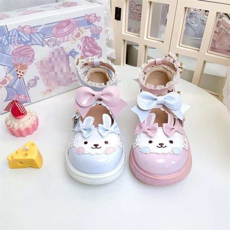 Tiny Bun Lolita Mary Janes - bunnies, bunny, bunny shoes, fairy kei, footwear Kawaii Babe