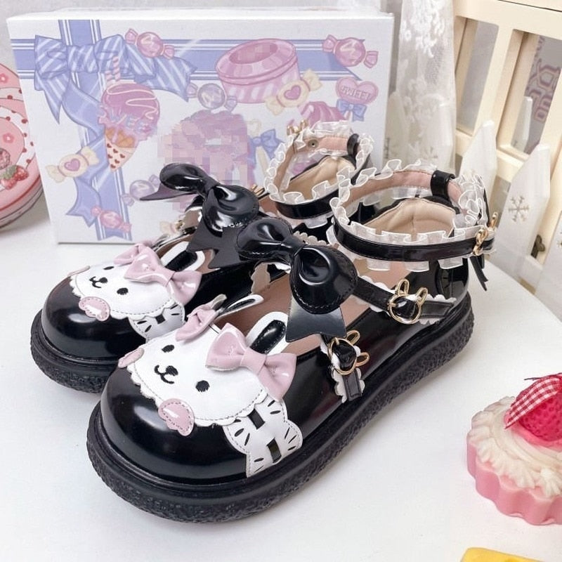 Tiny Bun Lolita Mary Janes - bunnies, bunny, bunny shoes, fairy kei, footwear Kawaii Babe