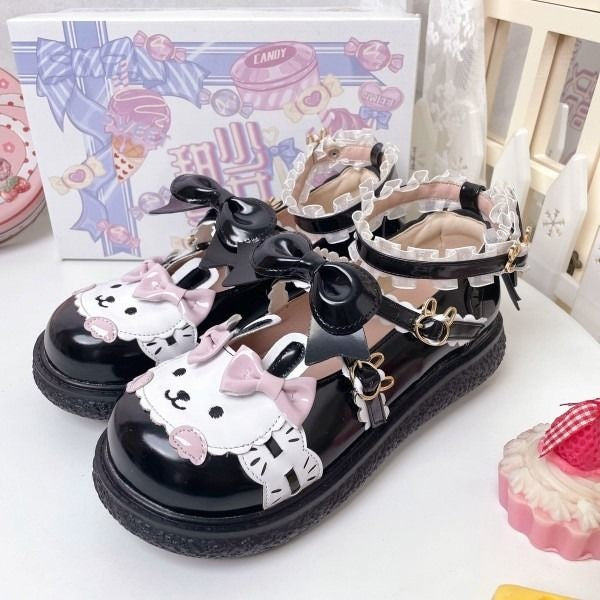 Tiny Bun Lolita Mary Janes - bunnies, bunny, bunny shoes, fairy kei, footwear Kawaii Babe