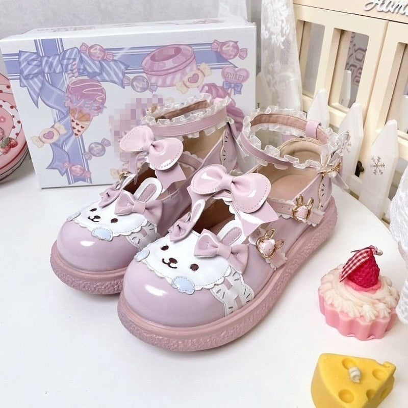 Tiny Bun Lolita Mary Janes - bunnies, bunny, bunny shoes, fairy kei, footwear Kawaii Babe