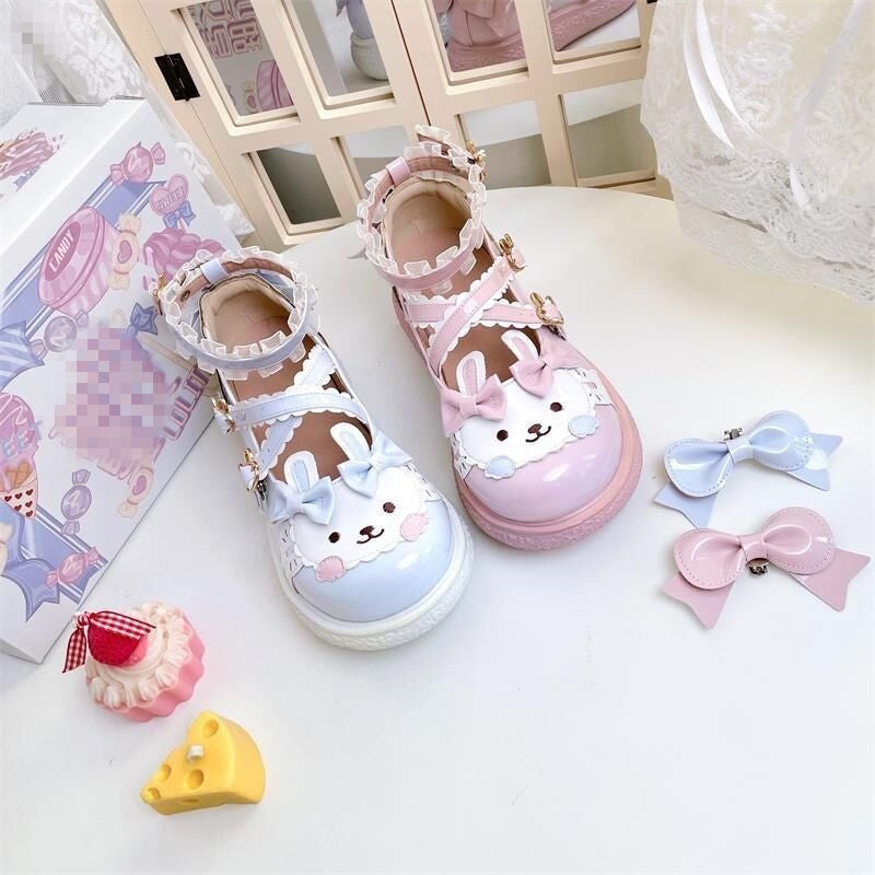 Tiny Bun Lolita Mary Janes - bunnies, bunny, bunny shoes, fairy kei, footwear Kawaii Babe