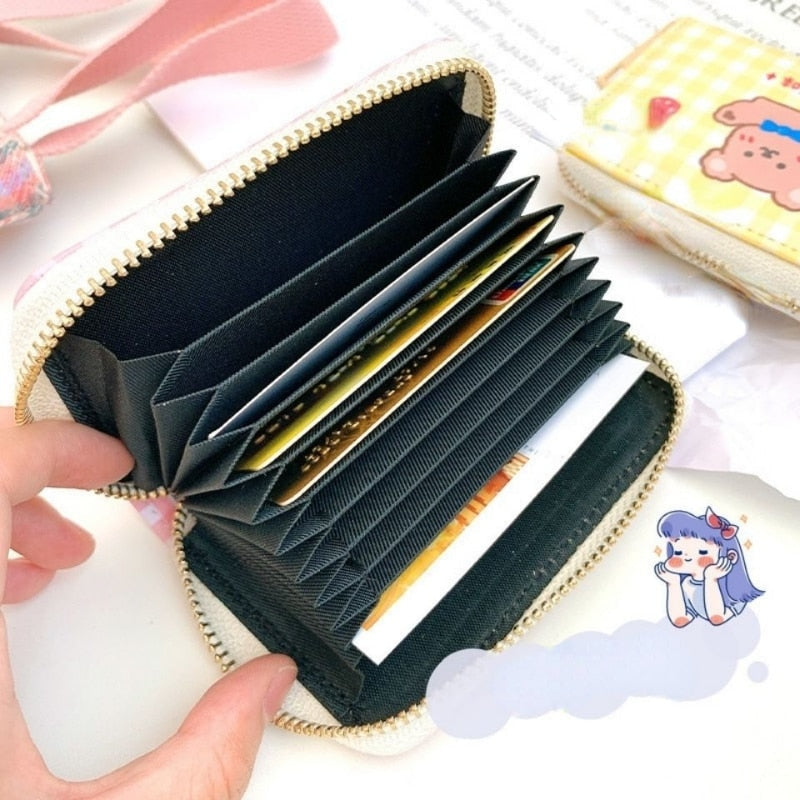 Tiny plaid animal wallet - bags - bunny - coin bag - kawaii - purse