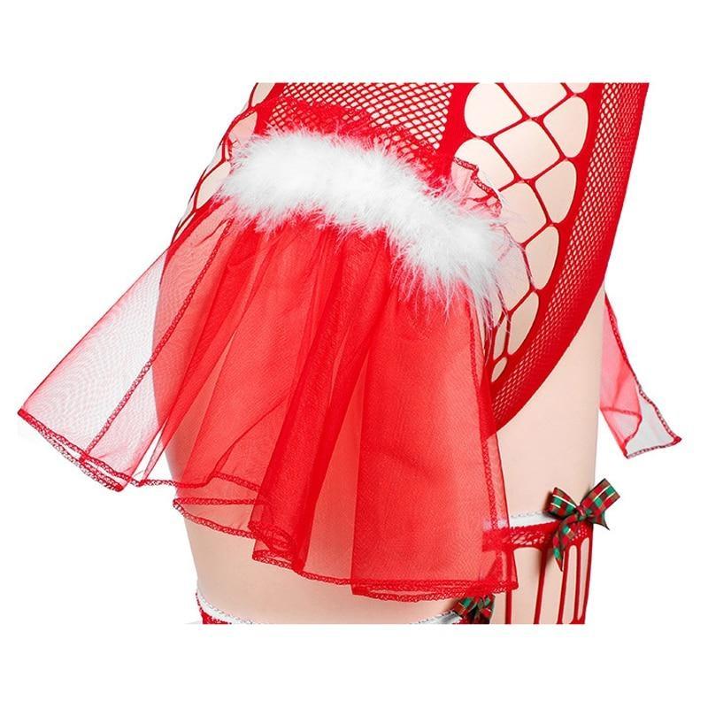 Tiny Reindeer Fishnet Lingerie - christmas, cosplay, costume, costumes, holiday