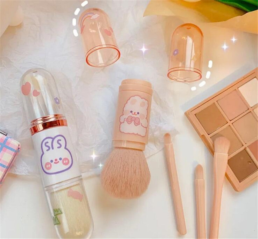 Travel Makeup Brush Set (4 in 1) - blush brush, make up brushes, makeup, makeup brushes