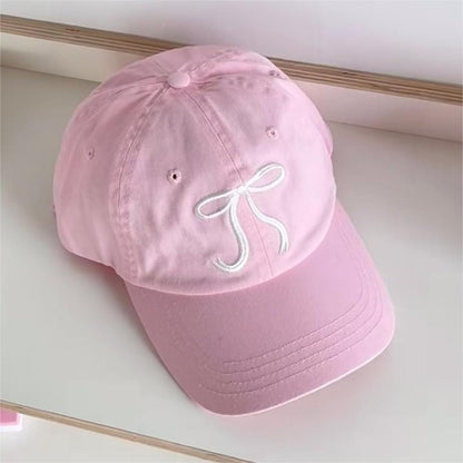 Trendy Embroidered Bowknot Baseball Cap