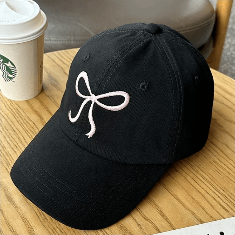 Trendy Embroidered Bowknot Baseball Cap