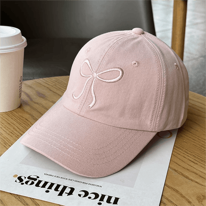 Trendy Embroidered Bowknot Baseball Cap