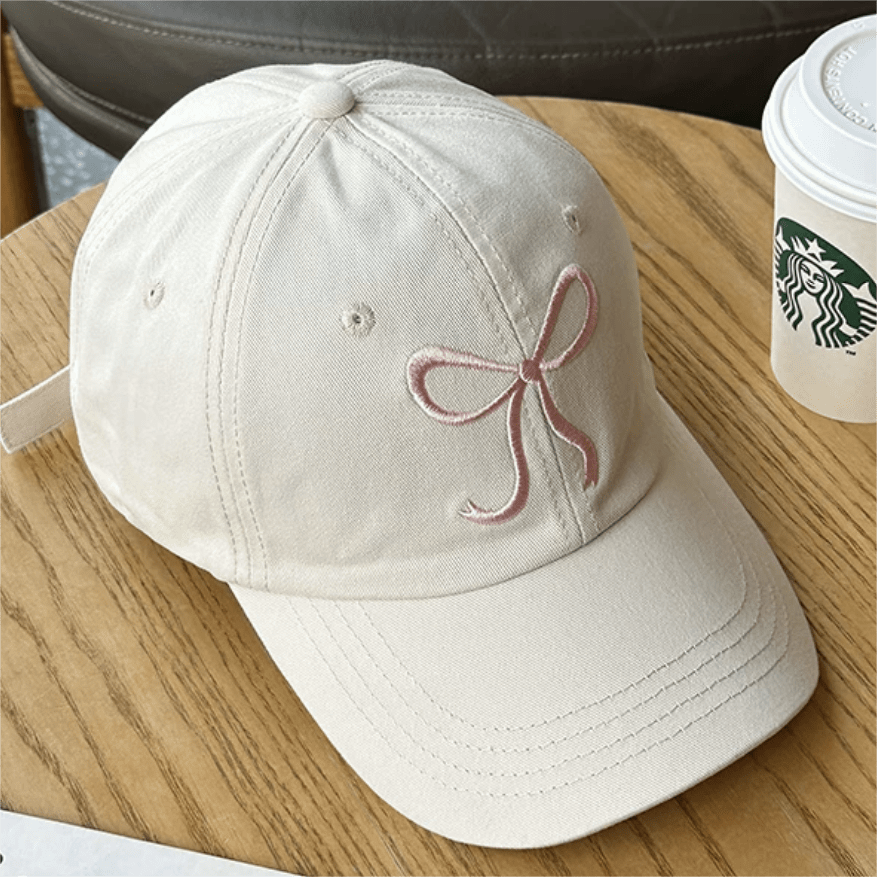 Trendy Embroidered Bowknot Baseball Cap