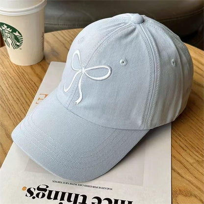 Trendy Embroidered Bowknot Baseball Cap