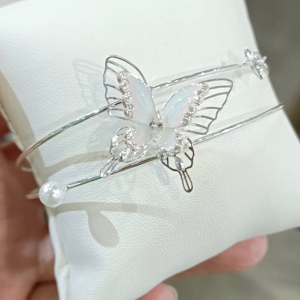 Trendy Butterfly Pearl Bracelet