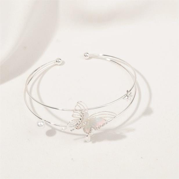 Trendy Butterfly Pearl Bracelet