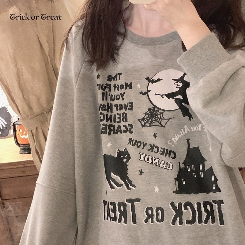 Trick or Treat Crewneck - crewneck, crewneck sweater, sweatshirt, sweatshirts, crewnecks