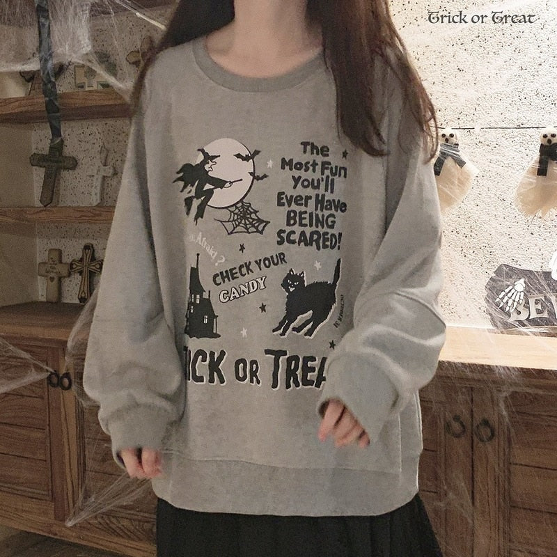 Trick or Treat Crewneck - crewneck, crewneck sweater, sweatshirt, sweatshirts, crewnecks