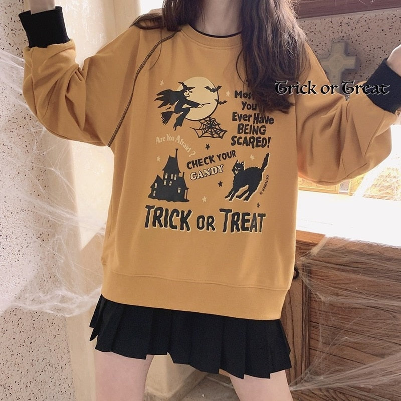 Trick or Treat Crewneck - crewneck, crewneck sweater, sweatshirt, sweatshirts, crewnecks