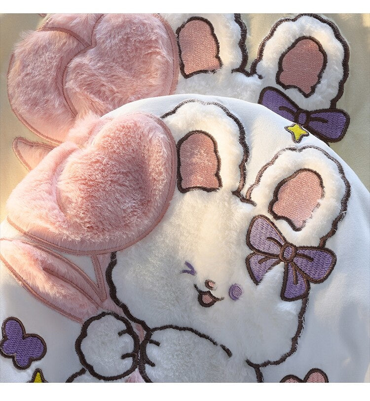 Tulip bunny fluffy tee - bunnies - bunny - rabbits - flowers - rabbit