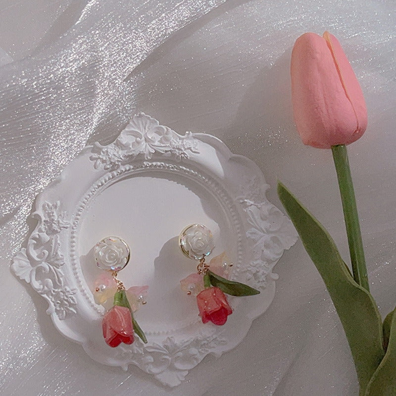 Tulip Drop Earrings - earrings