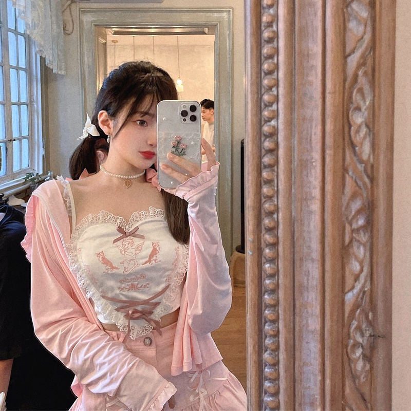 Valentine Angel Crop Top - angelcore, coquette, crop top, tops, cropped top