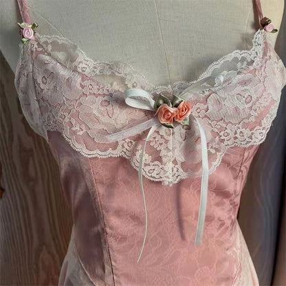 Velvet Fairycore Tank - coquette, cropped tank, dollette, fairycore, french nymphette