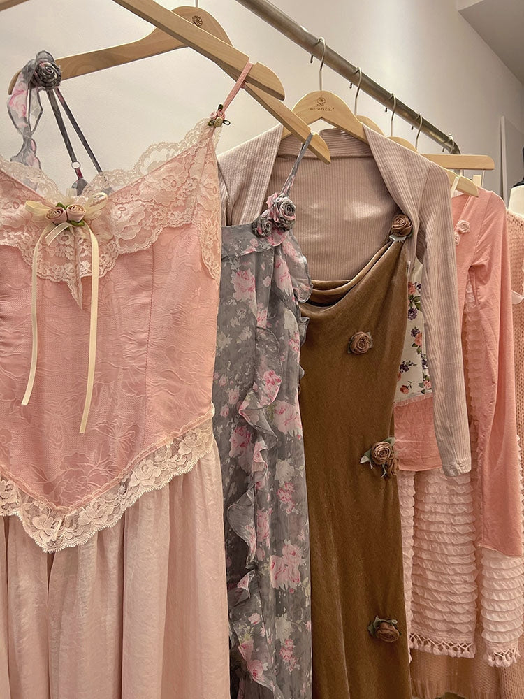 Velvet Fairycore Tank - coquette, cropped tank, dollette, fairycore, french nymphette