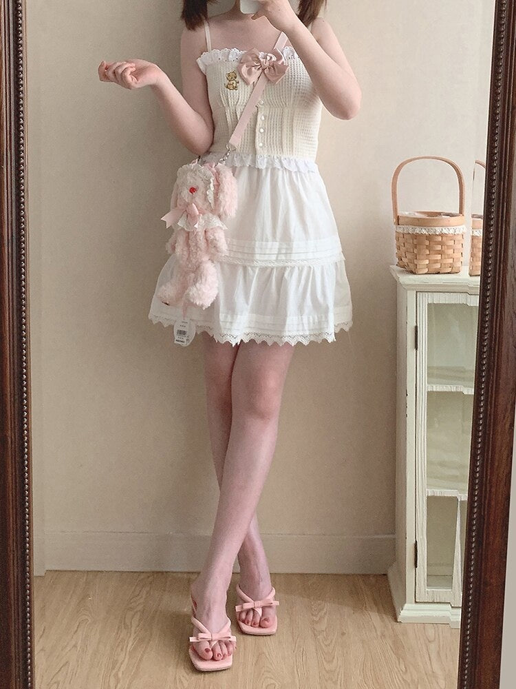 Vintage Kitten Plaid Cami - shirts Kawaii Babe