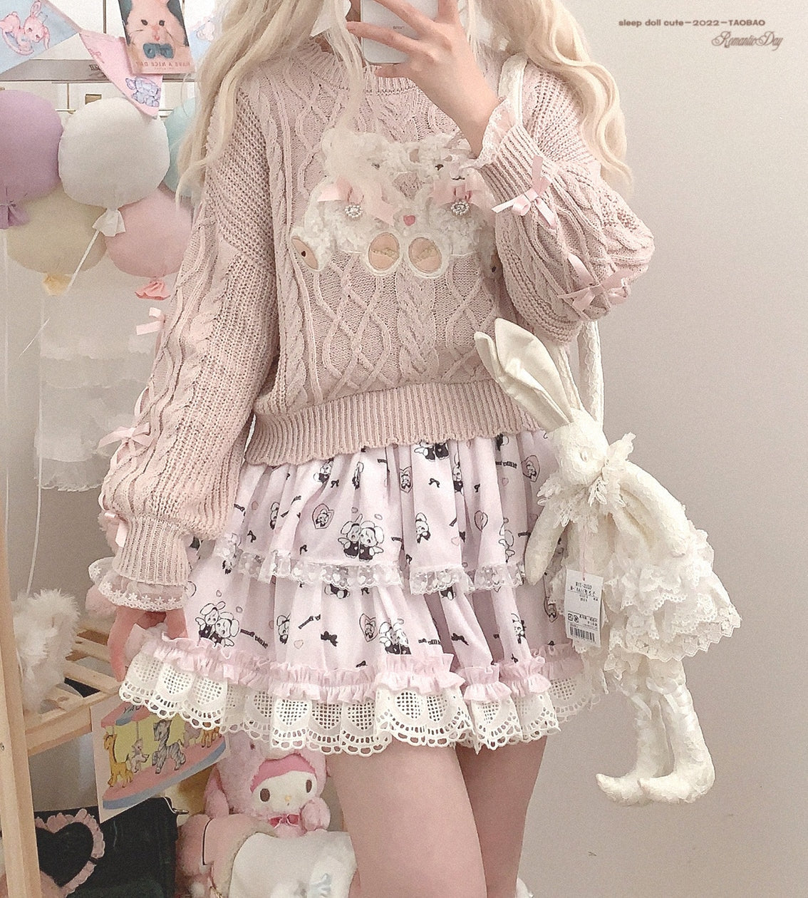 Vintage Teddy Knit Crewneck - bears, cardigan, knit, knitted, knitwear Kawaii Babe