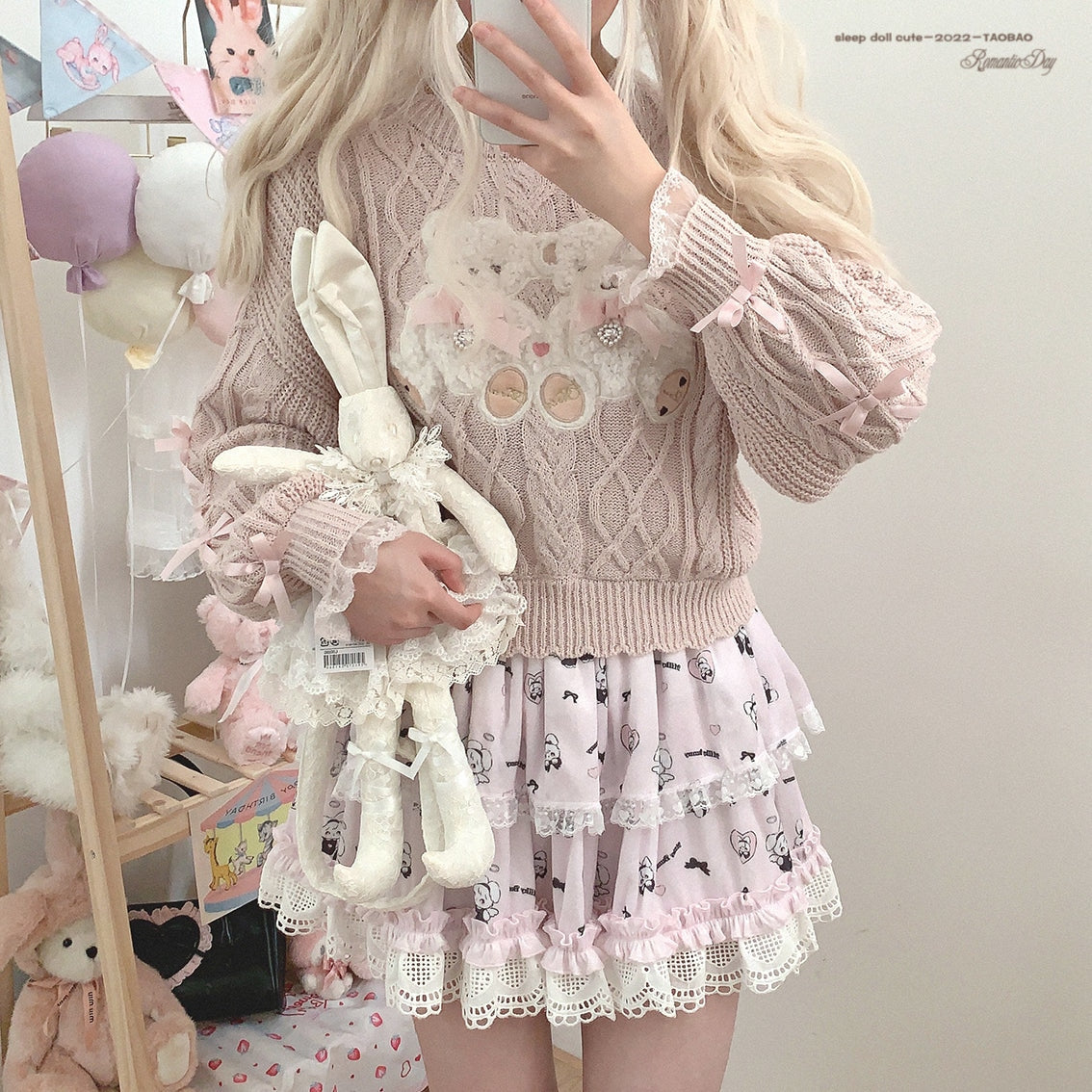 Vintage Teddy Knit Crewneck - bears, cardigan, knit, knitted, knitwear Kawaii Babe