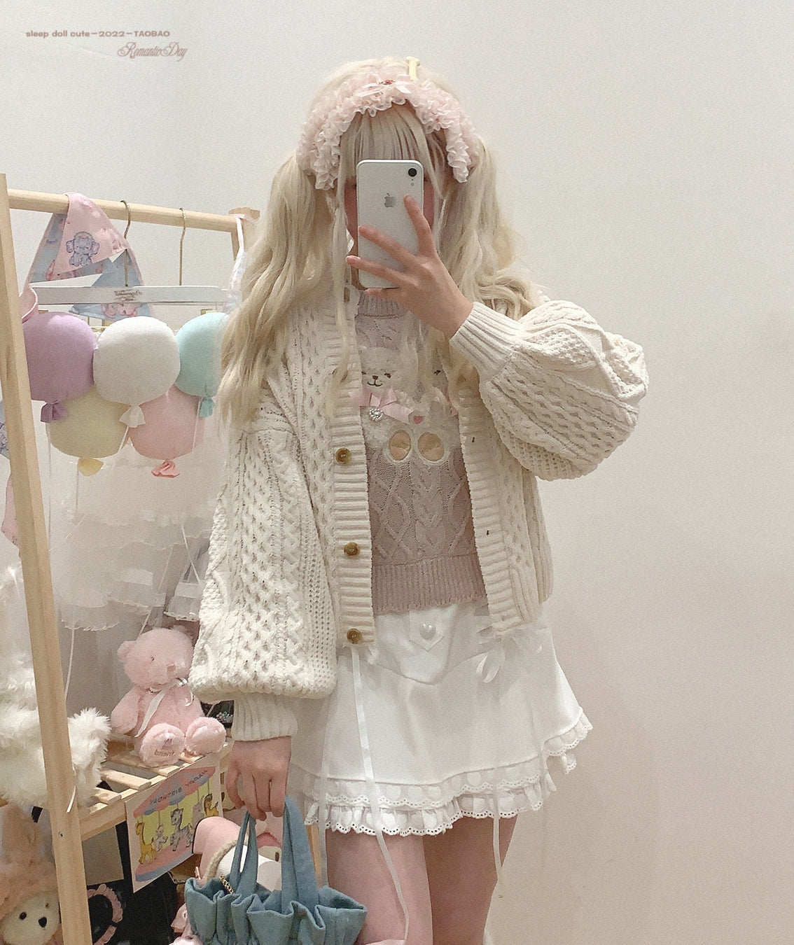 Vintage Teddy Knit Crewneck - bears, cardigan, knit, knitted, knitwear Kawaii Babe